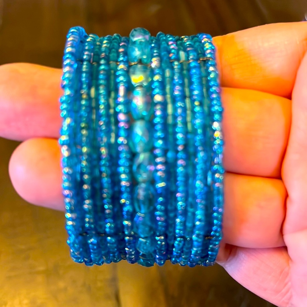 Bracelets Sea Bead Cuffs lot of 2 excellent condition